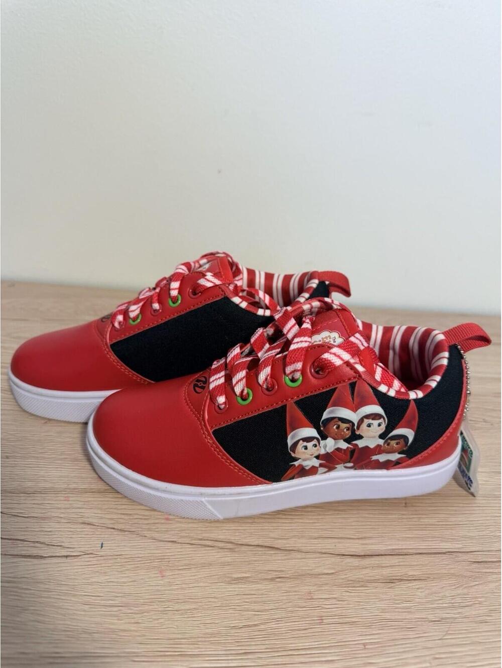 HEELYS - The Elf on the Shelf - Unisex- Youth Size 1 - Wheeled Heel Shoe